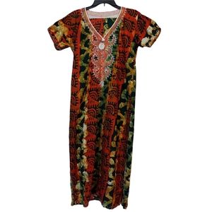 Etchnic Shift Maxi Dress